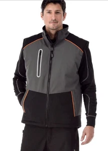 RefrigiWear Polarforce Vest Work Wear 8460 Black/Charcoal -40F LAR - Picture 1 of 4