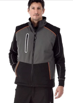 RefrigiWear Polarforce Vest Work Wear 8460 Black/Charcoal -40F LAR - Image 1 of 4