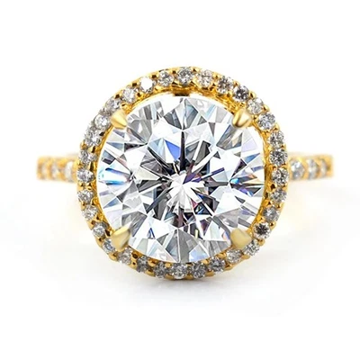 RARO anello solitario con diamanti bianchi trattati certificati 3,50 ct in... - Immagine 1 di 4