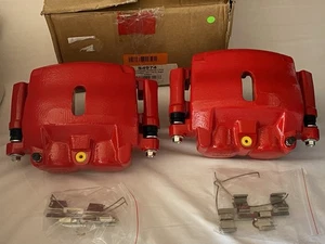 PowerStop S4974 Red Front Caliper Set for Select 2005-2008 F-150 / Mark LT - Picture 1 of 5