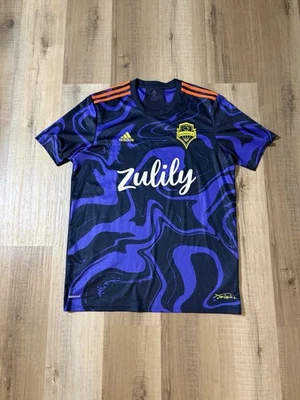 Men’s Adidas Seattle Sounders Jimi Hendrix Zulily Cristian Roldan #7 Jersey XL - Image 1 of 4