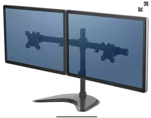 Fellowes Professional Dual Freestanding Horizontal Monitor Arm Height Adjustable - Picture 1 of 2