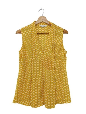 JASPER CONRAN Blusa de lino Mujeres Blusa Talla EU 36 amarillo pálido-blanco - Imagen 1 de 4