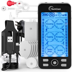 Tens Unit Muscle Stimulator 24 Modes Tens Ems Device Rechargeable Dual Channel - Picture 1 of 22