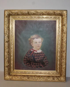 Antique Gold Gilded Highly Decorated Scrolling Composition Large Frame - Picture 1 of 13