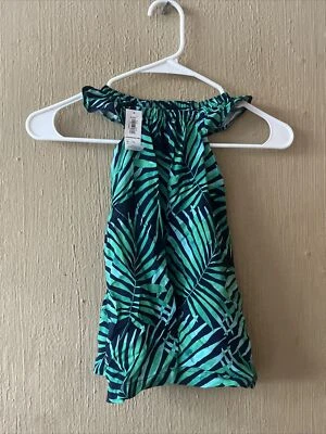 Nuevo con etiquetas Vestido Antiguo Azul Marino Estampado Helecho Palmera 12-18 Meses Bebé Niña Niño Pequeño Verde Foto 1 de 4