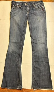 Silver Jeans Damen 31/37 blau Bootcut Schlag dunkle Waschung verblassen Dienstag 20" - Bild 1 von 11