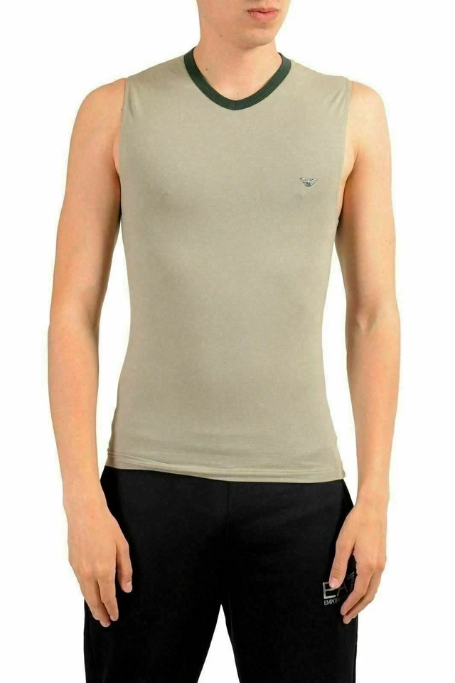 Emporio Armani "Underwear" Men's Gray Stretch Tank Top US S/M IT 48 - Image 1 of 4