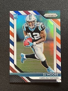 2018 Panini Prizm Rookie Red White & Blue Prizm DJ Moore #207 Rookie RC