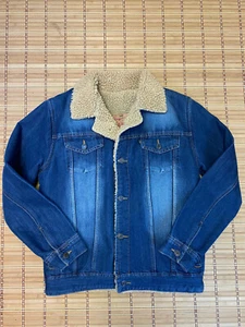 Levi's Men’s Medium Blue Standard Trucker Sherpa Lined Denim Jacket 70500 - Picture 1 of 6