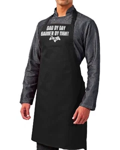 Dad By Day Gamer by Distressed Fathers day BBQ Apron For Dad, Cooking Apron - Picture 1 of 5
