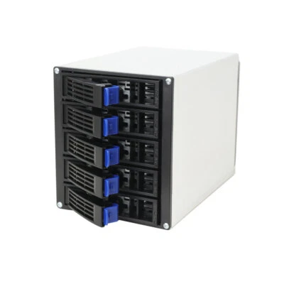 5 Bay Drive Bays Hard Disk Enclosure HDD Hot Swap Cage Mobile Rack 3 x 5.25" - Image 1 of 4