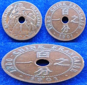 French Indo-China - 1901 - Centime - XF+ - KM #8 - Picture 1 of 1