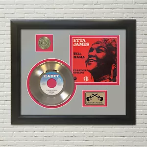 Housse photo à cadre aveugle Etta James Id Rather Go or 45 disques affichage - Photo 1 sur 5