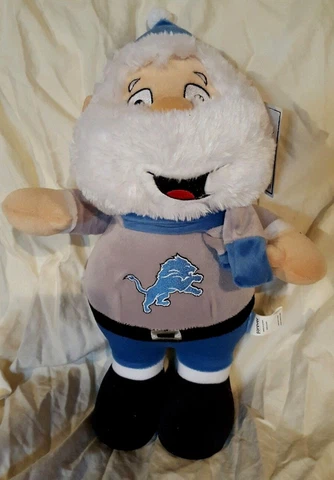 Detroit Lions Santa Claus Plush Stand Up 15 Inches Tall New Forever Company Cover