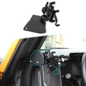 3PCS Black A-Pillar Grab Handle Phone Mount Left Side for Ford Bronco 2021-2024 - Picture 1 of 10