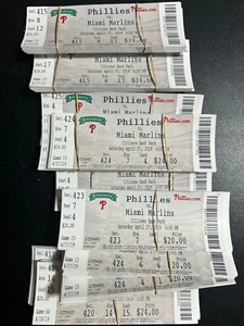 25 - Philadelphia PHILLIES 2019 Ticket Stubs , Bruce Harper First Phillies Year - Picture 1 of 2