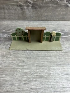model train backdrop vintage painted Scenery Tree Clock Door small part bin u - Picture 1 of 2