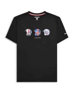 Lambretta Helmet Crew Neck T-Shirt Black 4007 - Picture 1 of 3