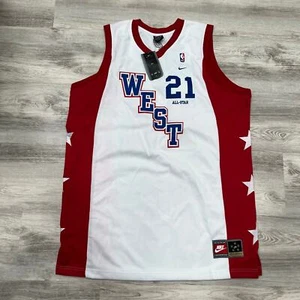 Camiseta deportiva Nike NBA Duncan All-Star #21 West Team baloncesto blanca roja XXL - Imagen 1 de 4
