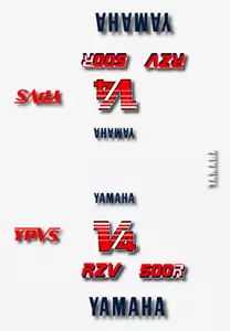 YAMAHA RZ 500 - Kit déco Sticker decals - RZV500R 1984-86 - RZ500 - Afbeelding 1 van 2