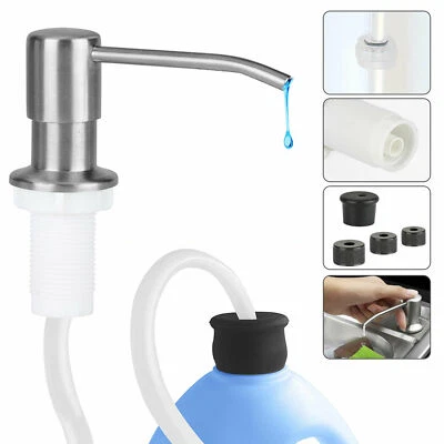 DIY Stainless Steel Sink Soap Dispenser Kitchen Hand Liquid Pump Bottle Tube Kit - Image 1 of 4