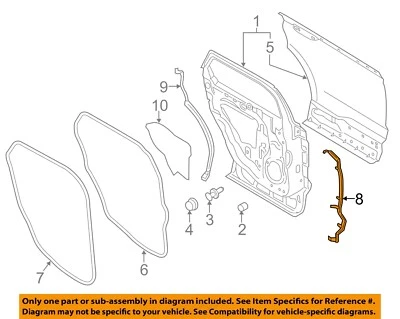 Lincoln Ford OEM 2016 MKX puerta trasera-sello de resistencia delantera izquierda FA1Z5825325B Foto 1 de 2
