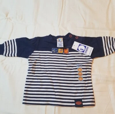 Gymboree nwt 一件式上衣 2001 年男宝宝 0-3 个月 NOS 航海冒险  — 第 1/4 张图片