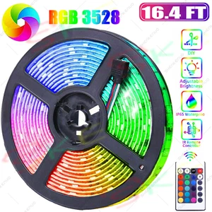 Led Strip Lights 16.4ft RGB LED Color Changing For Bedroom Desk Home Decoration - Picture 1 of 12