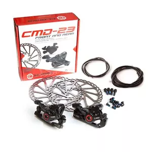 Clarks Mechanical Disc Brake Set MTB Hybrid Lightweight 160mm rotors and cables - Picture 1 of 10