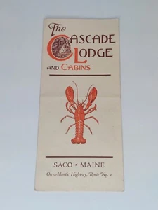 1940's The Cascade Lodge And Cabins Brochure Saco Maine - Picture 1 of 4