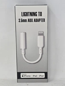 Apple Lightning to Headphone Jack AUX Adapter For iPhone X 11 12 13 14 - Picture 1 of 2