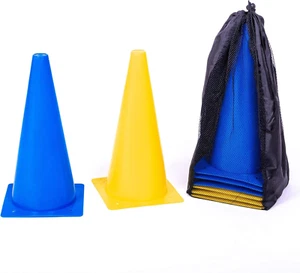 Pylonen 8Er Set - 30 Cm Hütchen (4 Gelbe Und 4 Blaue Kegel - Flexibel, Sicher Un - Bild 1 von 3