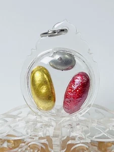 3 Pcs Gold +Red Silver Best Leklai case Amulet natural Stone wealth Luck Pendant - Picture 1 of 24