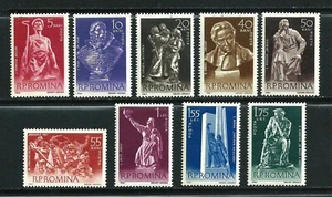 🦇 Romina - Set of 9 MH postage stamps 1961 National Art - Picture 1 of 2