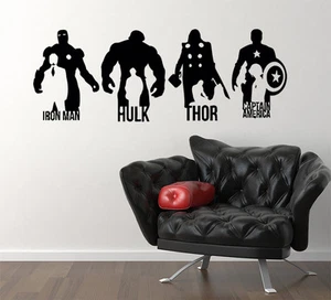 Marvel Iron Man Hulk Thor Captain America Held Aufkleber Wandkunst Aufkleber Bild - Bild 1 von 6