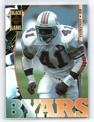 1995 Collector's Edge Black Label Keith Byars 031050 Miami Dolphins #111 - Image 1 of 2