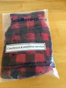 NEW SCENEREAL RED PLAID JACKET DOG COAT SIZE MEDIUM. NEW - Picture 1 of 7