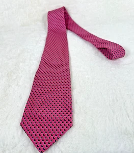 Lauren Ralph Lauren Tie Pink/Navy Mens 100% Silk Hand Made Necktie 57" x 3.5" - Picture 1 of 5
