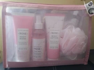 Olivia Grace +Rose+ Bath Collection With Travel Mesh Bag- 5 Pieces - Picture 1 of 2