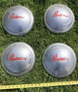 1935 1936 Pontiac Hubcap Set Of 4 Hubcaps Dog Dish Poverty OEM Artillery Wheel - Picture 1 of 22