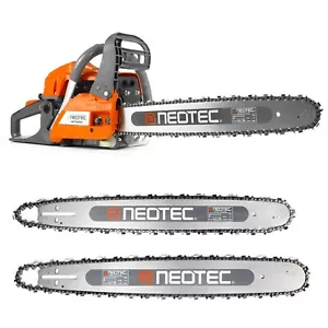 2-Stroke Gasoline Chainsaw 18" + 20" Bar Power Engine Wood Cutting Gas Chain Saw - Picture 1 of 12