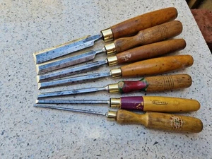 Vintage Job Lot Marples Chisels x 7 - Picture 1 of 12