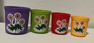 Vintage 1996 Ragdoll Teletubbies Stacking Nesting Cups Plastic Flower Pots Toys - Picture 1 of 11