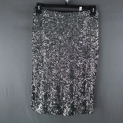 Xhilaration Mujer Falda Pequeña Plateada Lentejuelas Fiesta Y2K Glamour Festivo Brillo Club Foto 1 de 4