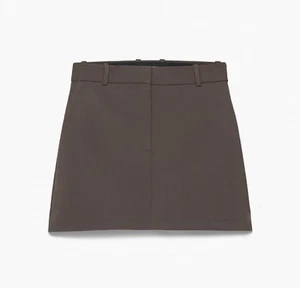 Aritzia BABATON High Rise Twill Mini Pencil Skirt Rich Mocha Brown Size 6 - Picture 1 of 6