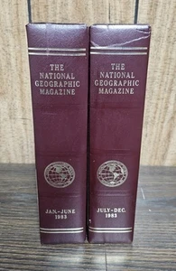 National Geographic Magazine 1983 Complete Year 12 Issue 2 Slip Cases - Imagen 1 de 2