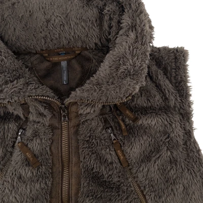 Chaleco de vuelo grande para mujer KUHL marrón Sherpa polar capucha oculta con capucha cremallera completa Foto 1 de 4