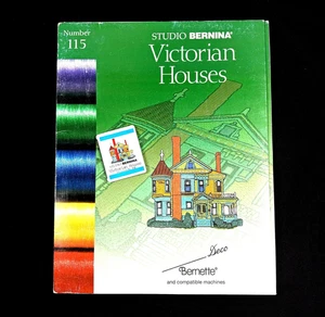 Victorian Houses Embroidery Designs Card # 115 for Brother Baby Lock Deco - Picture 1 of 7
