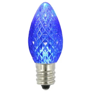 Vickerman C7 Faceted LED Blue Twinkle Bulb 25/Box - XLEDC72T-25 - Picture 1 of 1